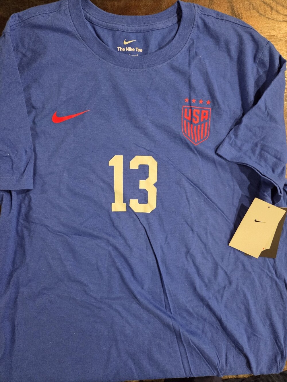 Men's Nike Core 2023-24 USWNT Soccer Alex Morgan #13 Tee
